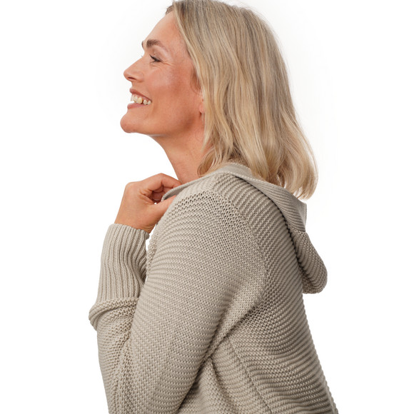Damen Strickjacke mit Kapuze