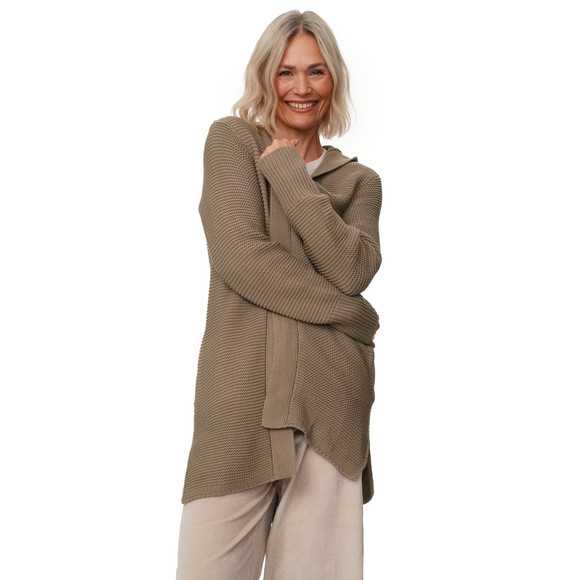 Damen Strickjacke mit Kapuze