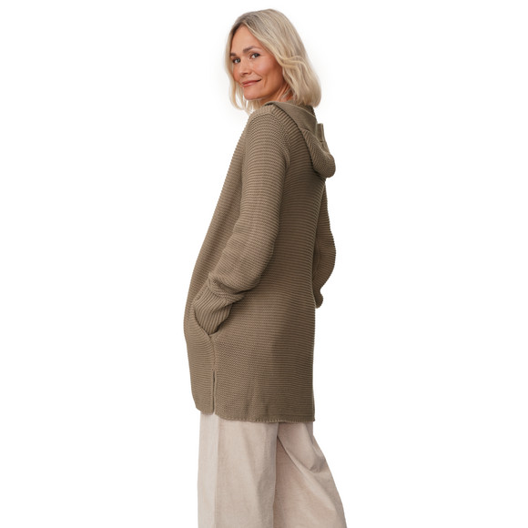 Damen Strickjacke mit Kapuze