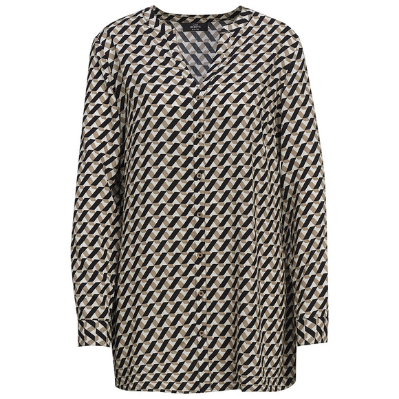 Damen Longbluse mit Turn-up-Ärmeln