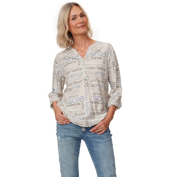 Damen Bluse mit Turn-up-Ärmeln