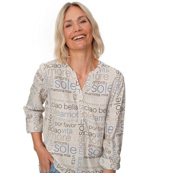 Damen Bluse mit Turn-up-Ärmeln