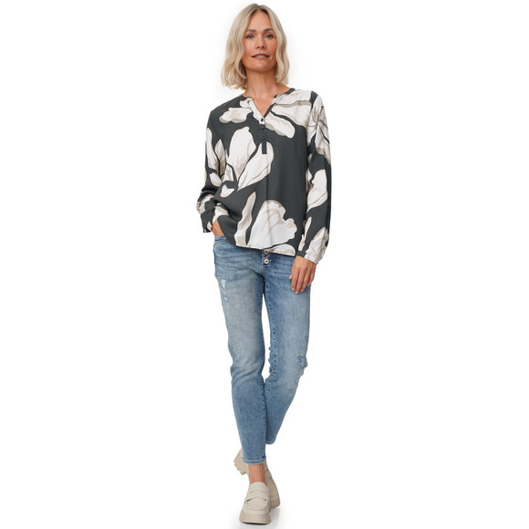Damen Bluse mit Turn-up-Ärmeln