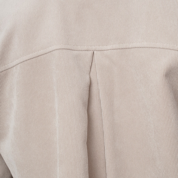 Damen Cord-Hemdbluse mit gerundetem Saum