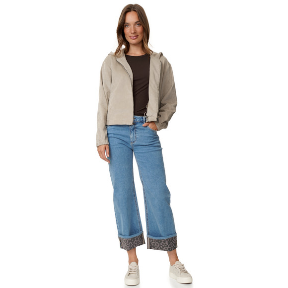 Damen Cord-Blouson mit Kapuze