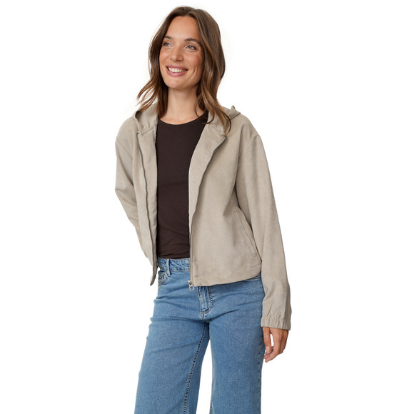 Damen Cord-Blouson mit Kapuze