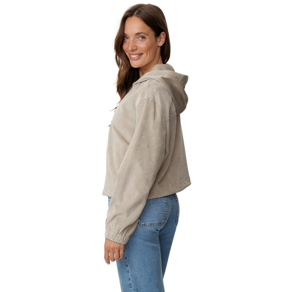 Damen Cord-Blouson mit Kapuze