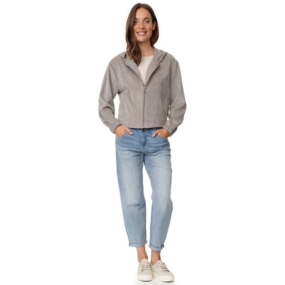 Damen Cord-Blouson mit Kapuze