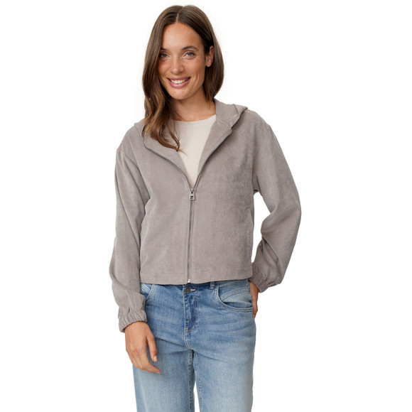 Damen Cord-Blouson mit Kapuze