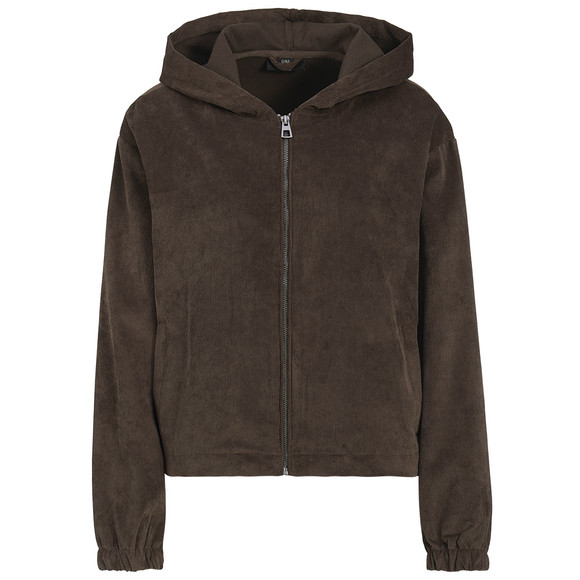Damen Cord-Blouson mit Kapuze