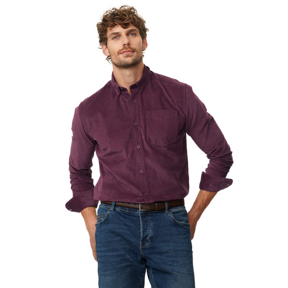 Herren Cordhemd in Regular Fit