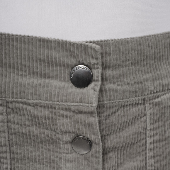 Damen Cord-Rock mit Zierknopfleiste