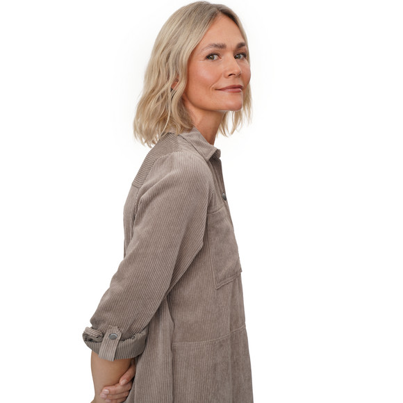 Damen Cord-Kleid mit Brusttaschen