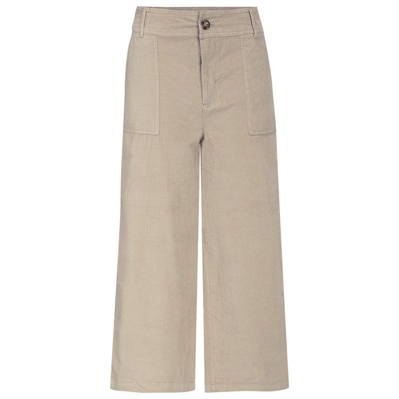Damen Cord-Culotte mit breitem Bund