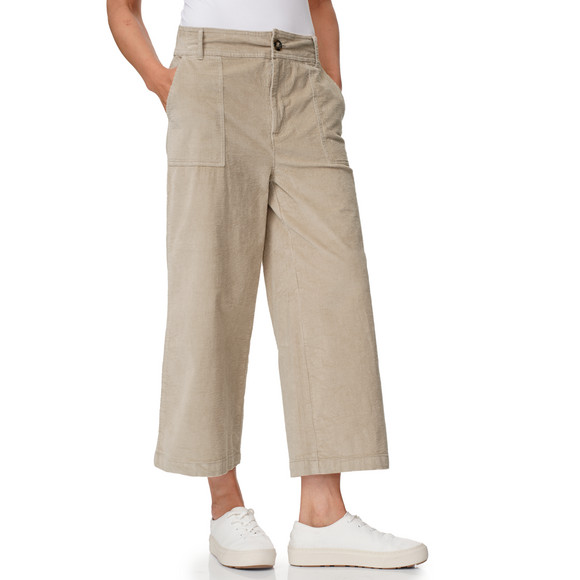 Damen Cord-Culotte mit breitem Bund