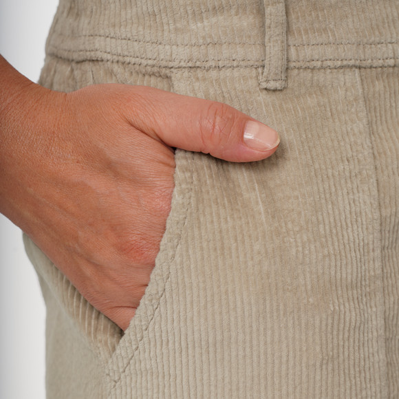 Damen Cord-Culotte mit breitem Bund