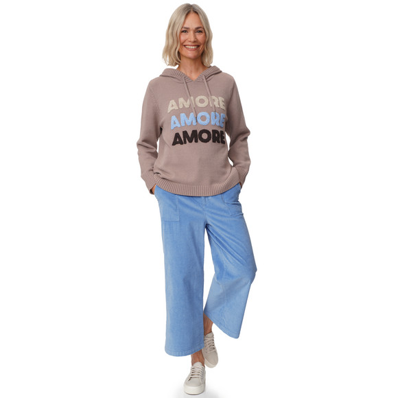 Damen Cord-Culotte mit breitem Bund