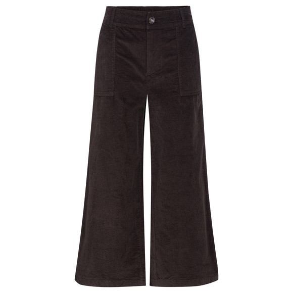 Damen Cord-Culotte mit breitem Bund