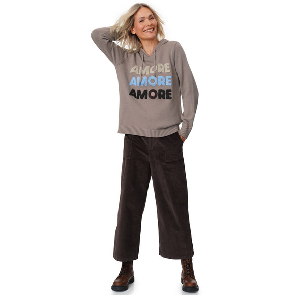 Damen Cord-Culotte mit breitem Bund