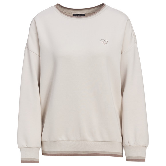 Damen Modalshirt mit Herz-Stickerei