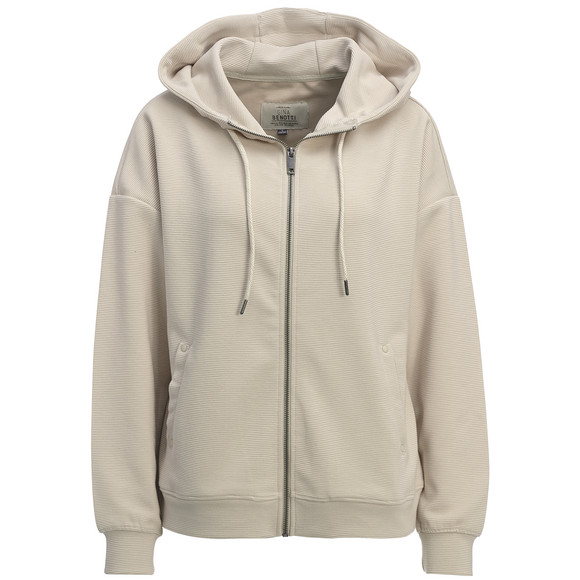 Damen Sweatjacke mit Rippstruktur