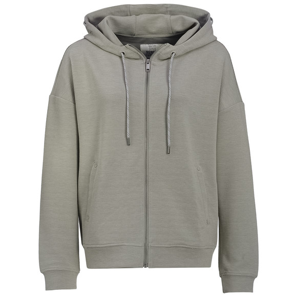 Damen Sweatjacke mit Rippstruktur