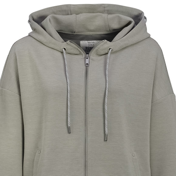 Damen Sweatjacke mit Rippstruktur