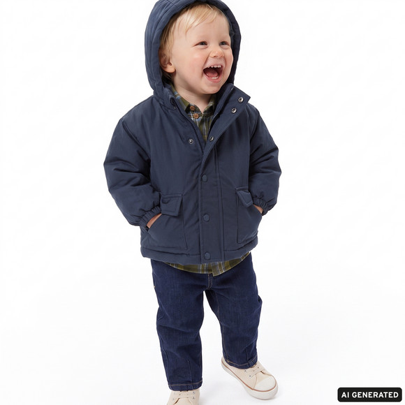 Baby Winterjacke mit Pattentaschen