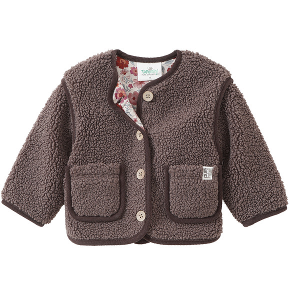 Baby Teddyjacke mit abnehmbaren Ärmeln