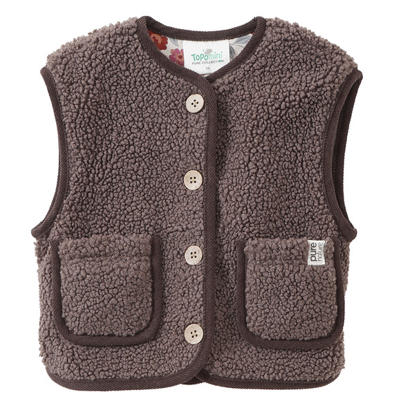 Baby Teddyjacke mit abnehmbaren Ärmeln
