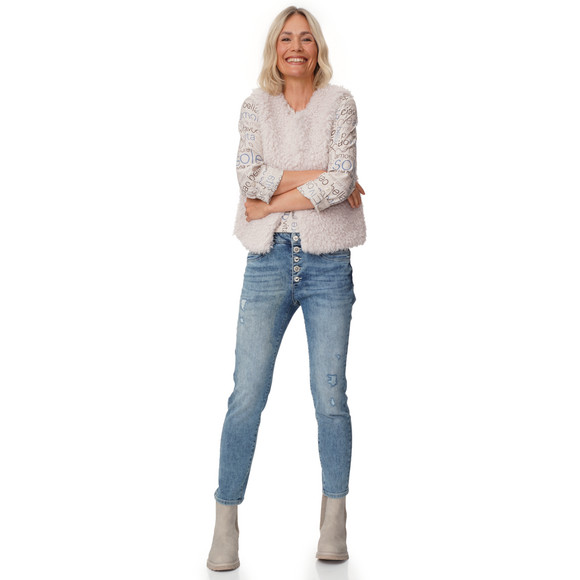 Damen Weste in Fell-Optik