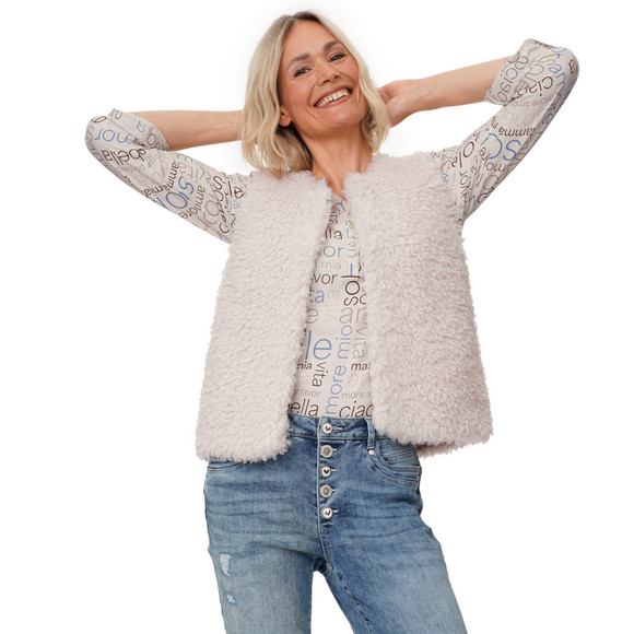 Damen Weste in Fell-Optik