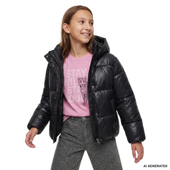 Mädchen Steppjacke glänzend