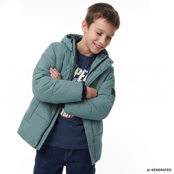Jungen Winterjacke mit Kapuze