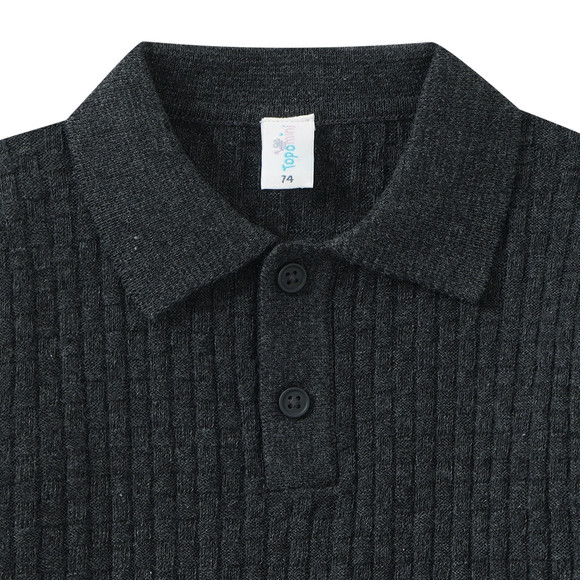 Baby Strickpullover mit Polo-Kragen