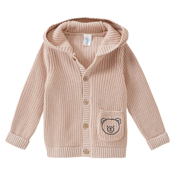 Baby Strickjacke mit Kapuze
