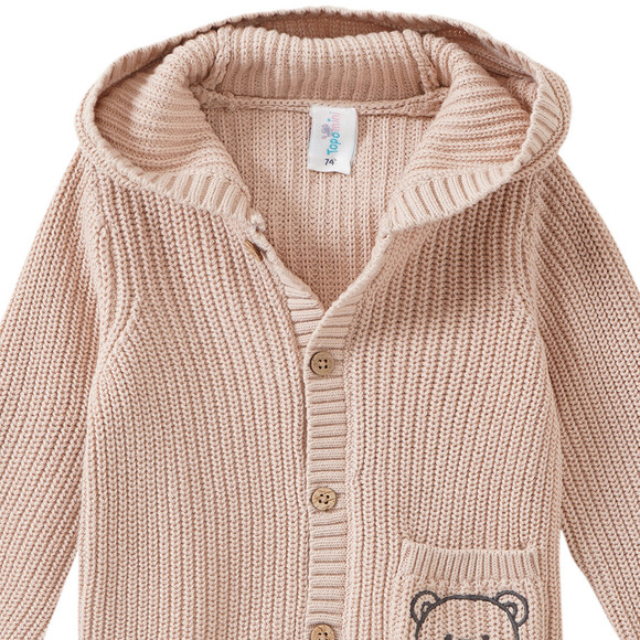 Baby Strickjacke mit Kapuze
