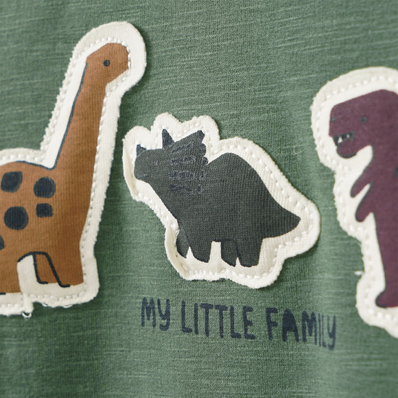 Baby Sweatshirt mit Dino-Applikation