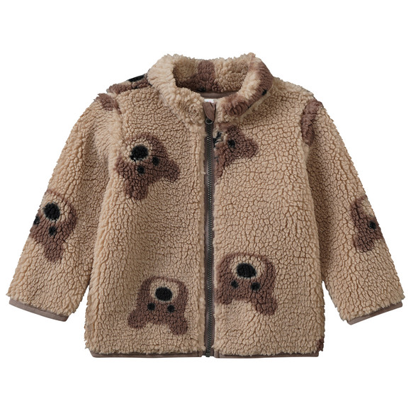 Baby Teddyjacke mit Bären-Allover
