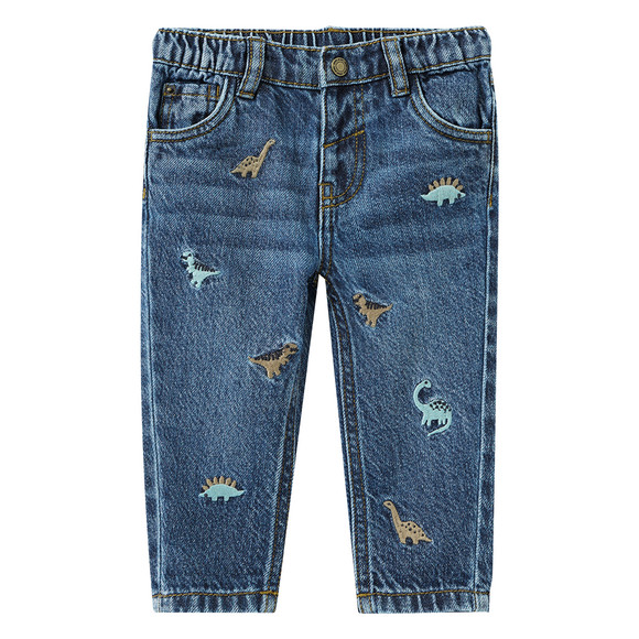 Baby Jeans mit Allover-Stickerei