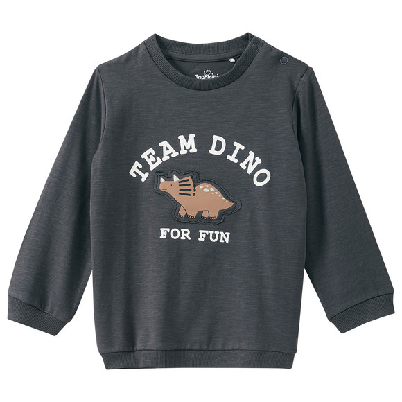 Baby Langarmshirt mit Dino-Applikation