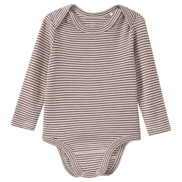 Baby Wolle-Seide-Body mit Schlupfkragen