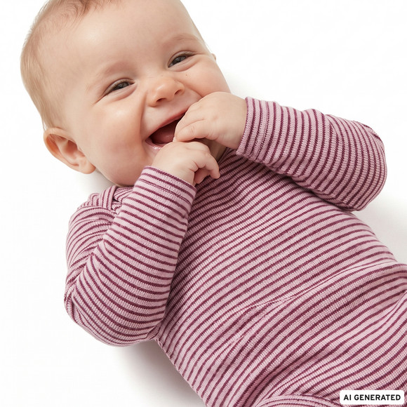 Baby Wolle-Seide-Body mit Schlupfkragen