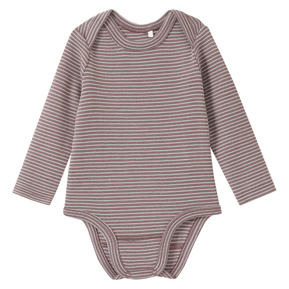 Baby Wolle-Seide-Body mit Schlupfkragen