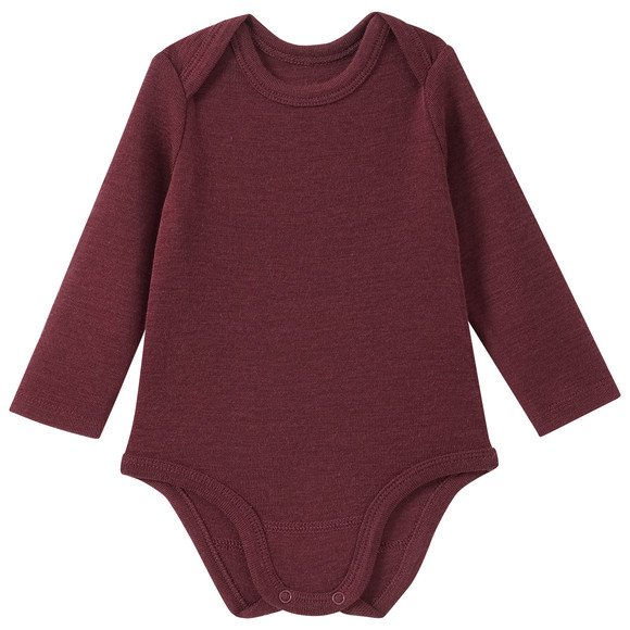 Baby Wolle-Seide-Body mit Schlupfkragen