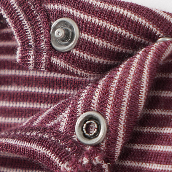 Baby Wolle-Seide-Shirt mit Streifen