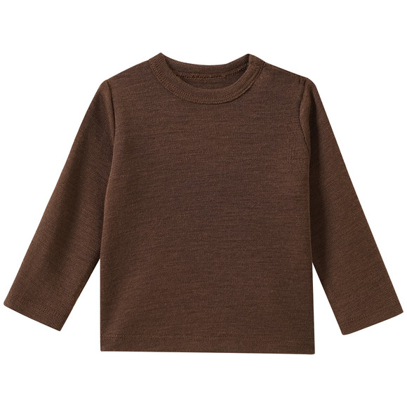 Baby Wolle-Seide-Shirt unifarben