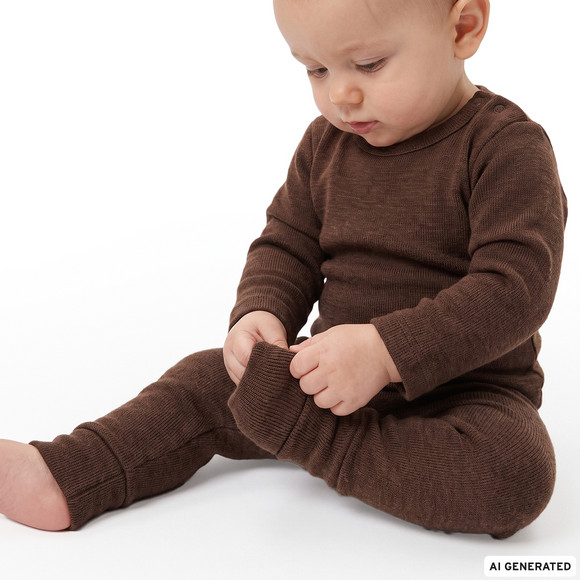 Baby Wolle-Seide-Shirt unifarben