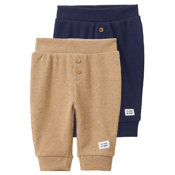 2 Newborn Jogginghosen mit Waffelstruktur