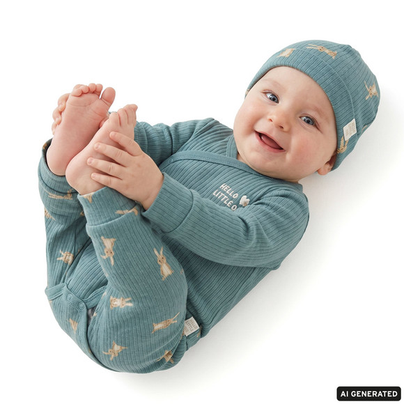 Newborn Set mit Body, Hose und Mütze